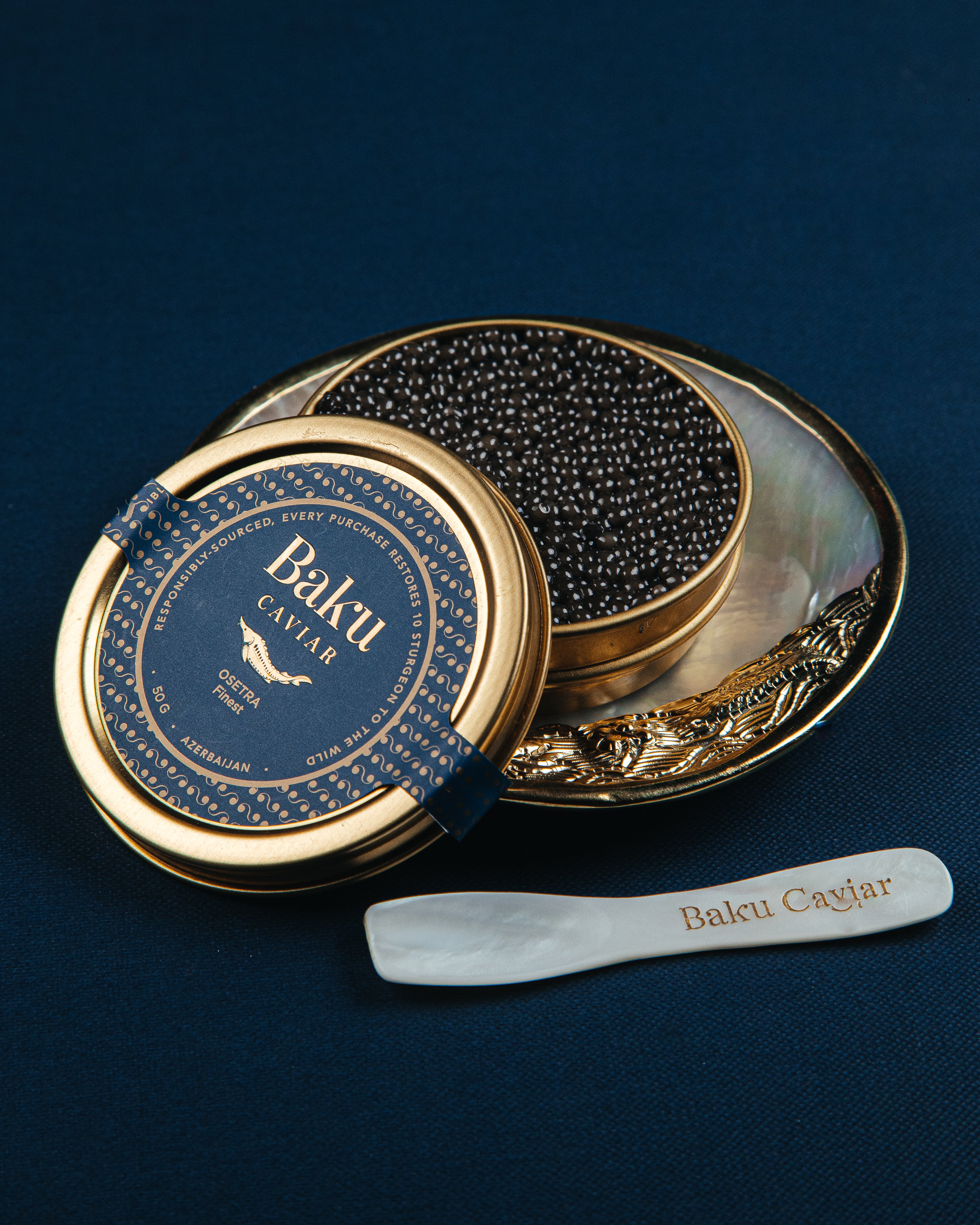 Baku Caviar Mother Of Black Pearl Plate